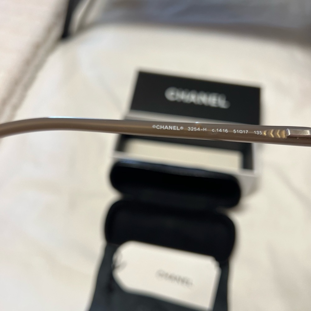 CHANEL Taupe Eyeglasses with Case - Picture 6 of 7